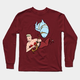 Shark Hunter Mermaid Long Sleeve T-Shirt